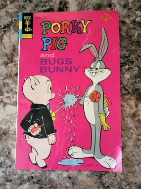 Vintage Gold Key Porky Pig and Bugs Bunny Comic Book-1975